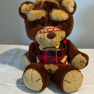 Vintage lewis galoop smarty Bear Toy with Red Glasses